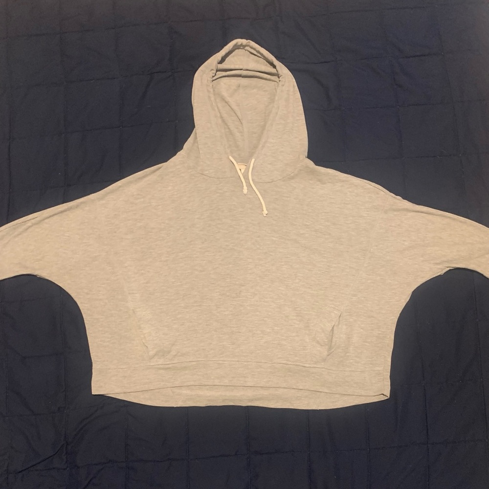 Grey cropped hoodie